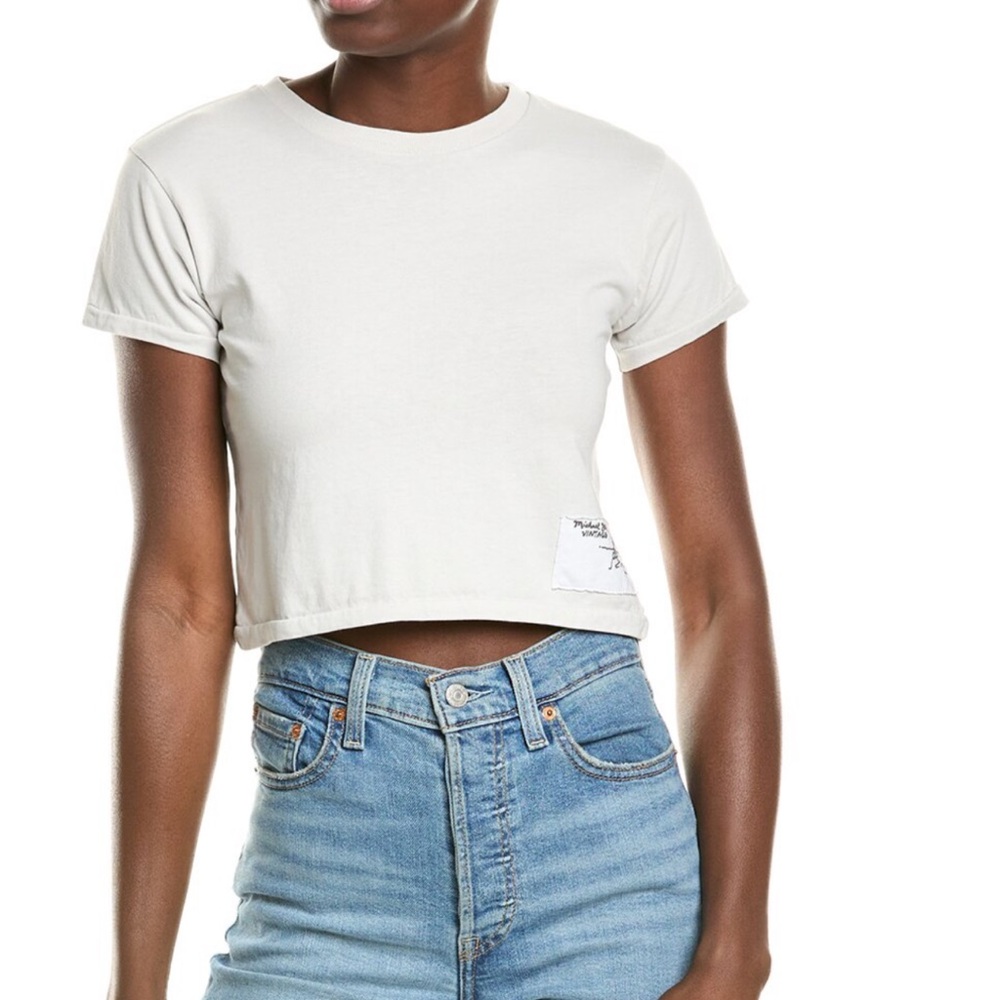 Michael Stars Classic White Crop Top
